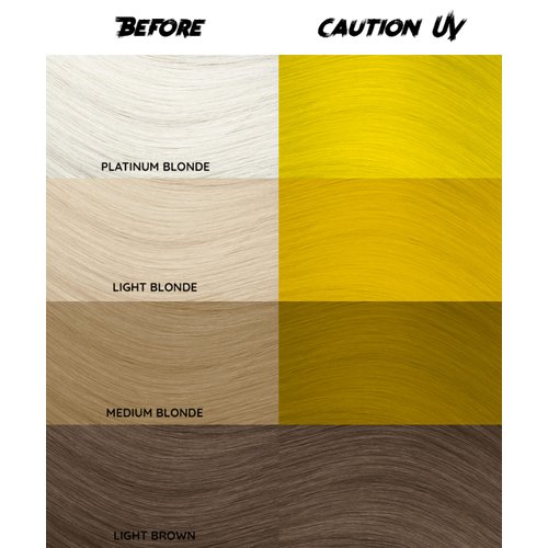 Crazy Color Semi Permanent Hair Dye - Vegan and Cruelty-Free Hair Color - Temporary Dye for Pre-lightened or Blonde Hair - No Peroxide or Developer Required (CAUTION)