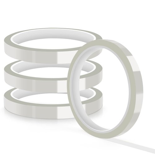 HTVRONT Heat Tape for Sublimation, 4 Rolls 10mm x33m 108ft Heat Resistant Tape for Heat Press, Heat Transfer Tape Thermal Tape for Electronics & Heat Vinyl Press Tape No Residue(Transparent)