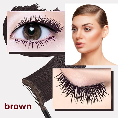 Brown Lash Colored Mascara Makeup Volumizing Volume Building Waterproof Sensational Washable Lengthening Natural Long-Lasting… (Brown)