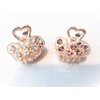 Jeweled antique gold hair claw clip with crystals (Primary color: Pink)