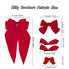 Red Hair Bow - 5PCS Hair Bows for Women Big Red Bow for Hair Oversized Ribbon Bowknot Hairclip Soft Silky Satin Hair Bow Long Tail Hair Bows Clips French Barrette Hair Accessories Gift for Women Girls