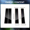 ACLONG Pillar Posts Door Window Trim Glossy Black Stainless Steel Compatible with Ford F-150 Super Cab Crew Lincoln Mark LT 2004-2014, Anti Scratch Stickers Door Pillar Moldings Cover Set -Set of 4