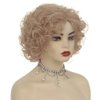 Amnenl Short Curly Blonde Wigs for Women Soft Natural Synthetic Heat Resistant Fluffy Costume Cosplay Daily Wigs