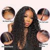 28Inch Glueless Wigs Human Hair Pre Cut For Beginners 180% Density No Glue 4X4 Closure Wigs Human Hair Brazilian Virgin Deep Wave Lace Front Wigs Human Hair (28Inch)