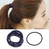 50pcs Nylon Rubber Bands High Elasticity Ponytail Holder Hair Ties Rope for Adults (Blue)