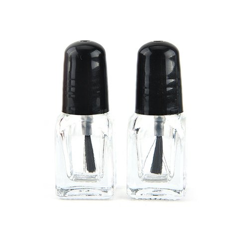 37YIMU 20 Pieces Empty Nail Polish Bottles with Brush Cap, Clear Glass Bottle Container (2ml)
