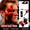 BOBISUKA 2PCS Halloween Fake Blood Makeup Kit - Includes Washable Realistic Fresh Squirt Liquid Blood, Dark Coagulated Blood Gel, For Zombie Vampire Scary Clown Monster Clothes Cosplay SFX Special Eff