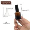 Agidea 6PCS Empty Nail Polish Bottles Amber 15ML/0.5 oz, Empty Dark Glass Refillable Nail Polish Bottles with Brush & Mixing Balls & Funnels,Brown