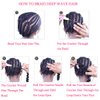 Sarannala Deep Wave Braiding Hair 28 Inch White Ocean Wave Crochet Hair 3 Packs Synthetic Long Curly Crochet Braids Hair Extensions for Black Women(28 Inch,60#)