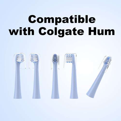 CILGEWH Replacement Toothbrush Heads 10 Pack Compatible with Colgate Hum Connected Smart Battery Electric Toothbrush Head, Blue