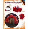 Woeoe Halloween Skull Headband Day of the Dead Costume Flower Crown Red Rose Floral Spider Headpiece Accessory for Women and Girls