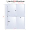 50 Pack 400 Pockets 2.5x3.5" Trading Card Sleeves,Double-Sided 4 Pocket 6.1x7.6" Page Protector,Ultra-Clear Game Card Sheets for A5 Mini 3 Ring Binder