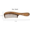 Louise Maelys 2pcs Sandalwood Wide Tooth Hair Combs Moon Shape Wooden Comb for Curly Hair