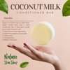 Coconut Milk Solid Bar Conditioner, Natural, Sulfate Free, Eco-Friendly, Plastic Free, All Hair Types including frizzy hair, Cruelty-Free & Vegan 4 ounces