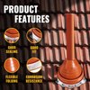 VIVIDA #3 Metal Roof Pipe Flashing Boot, Silicone Pipe Flashing Vent Boot, High Temp Flexible Roof Jack Pipe Boot for Pipe OD 1/4" to 5", Roofing Screws & Hex Socket Included, 1 Pack