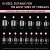 Fake Square Toe Nail Tips, Soft Gel Toenail Extension Matte Full Cover Acrylic Nail for Pedicure Salon Press on 15 Sizes 300 Pcs