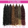 Bileaf Water Wave Crochet Hair Brown Soft Curly Braiding Hair for Knotless Boho Goddess Locs Braids Synthetic Hair Extensions, Long Braiding Hair Deep Wavy Crochet Hair for Braids 30 Inch 7 Packs