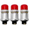3Pcs Push Button Momentary Starter Switch, Weatherproof Engine Start Push Button Switch, 12V / 24V 50 A Heavy Duty Momentary Start Switch for Boat, Track, Car Red