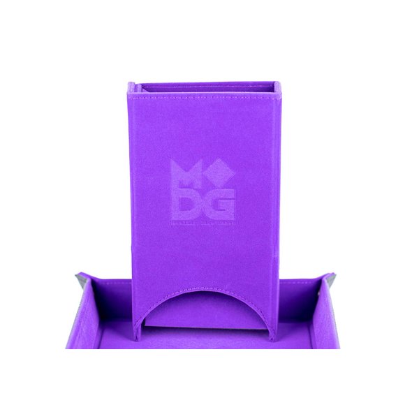 Metallic Dice Games FanRoll Fold Up Dice Tower: Purple, Role Playing Game Dice Accessories for Dungeons and Dragons
