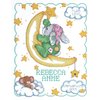Janlynn Cross Stitch Kit, 14-Inch by 11-Inch, Crescent Moon Birth Announcement, White