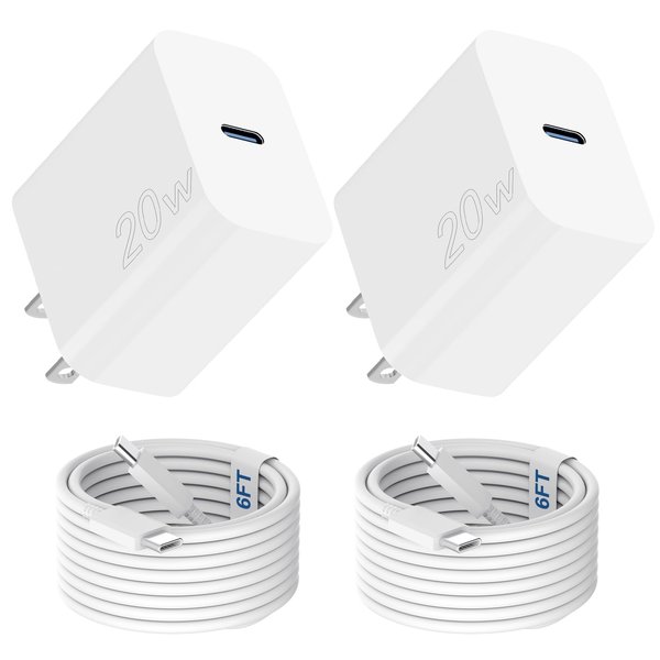 i-Phone 16 15 Pro Max Charger Fast Charging,20W USB C Fast Charger Block i-Phone 16 15 Charger Cord 6FT USB C Charging Cable for i-Phone 16 15 Pro Max/15 Pro/15/15 Plus,iPad Pro 12.9"/11",i-Pad Air