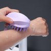 Scalp Exfoliator Brush for Dandruff Removal, Scalp Massager for Hair Growth, Wet Dry Hair Brush for Soft Silicone Scalp Care, Suitable for Men & Women (2pcs Green+Purple)