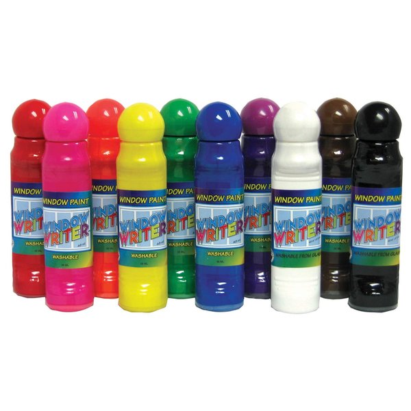 Crafty Dab Window Writers Paint Arts & Crafts, Assorted (CV-75556) 10 Count (Pack of 1)