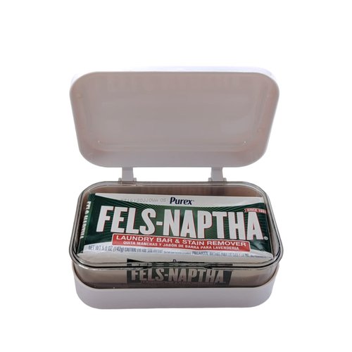 Bar Soap Fels Naptha Brown Heavy Duty Laundry Bar Soap & Stain Remover (5 oz) with BlehBlu Soap Box