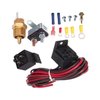 185 To 200 Degree Electric Engine Cooling Fan Thermostat Switch Compatible with 7" 10" 12" 14" 16" Fans 3/8" Pipe Thread NPT 50 amp Relay Kit