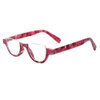 4 Pairs of Colorful Fashion Half Moon Frame Reading Glasses Spring Hinge Male and Female Readers (4 Pack Mix, 1.0)