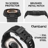 amBand Bands Case Screen Protector Compatible with Apple Watch Ultra 2/1 49mm, M1 Sport Series Rugged Cover Strap and 9H Tempered Glass Film, Military Protective Bumper for iWatch 49 mm Men Black