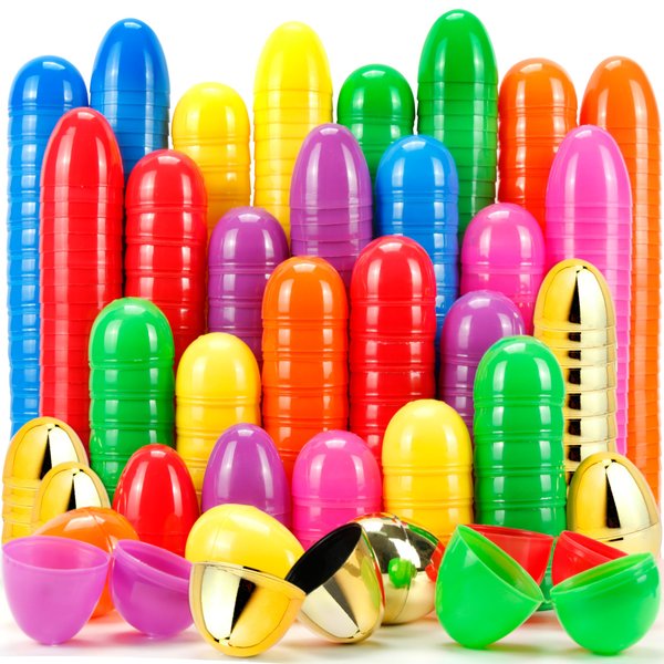 OCTERIC 210 Pcs Bright Colors Plastic Easter Eggs Bulk, 2.3 ", Fillable Empty Easter Eggs for Fillling Candy, Treats, Easter Hunt Basket Suffers Fillers, Easter Theme Party Favors