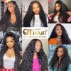 QTHAIR 14A Brazilian Water Wave Human Hair Bundle 1 Bundle 100g 20inch Water Wave Hair Extensions Curly Wave Bundles 1B# color Brazilian Water Wave Human Hair Weave