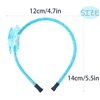 Doneace Butterfly Headband Blue Glitter Hair Hoop for Girls Kids Cute Sparkly Hair Bands Hair Accessories Costume Headdress for Holiday Birthday Decoration Party Supplies Gift 1PCS