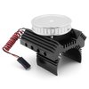 KYX Racing Alloy Motor Heatsinks & Cooling Fan for RC Crawler Car Axial SCX10 II 90046 Wraith D90 TRX4 540/550 Motor Accessories