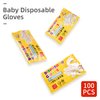 babyease Disposable Gloves for Kids - 100 Pack Multipurpose Gloves Powder Free, Latex Free for Food Prep, Crafting, Painting & Playing