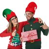 SATINIOR 2 Packs Christmas Elf Felt Hat Santa Elf Hats Jingle Bells Xmas for Kids Adults Holiday Theme Photos Props Christmas Party