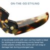 Giorgio G87 4.5 Inch Mustache and Beard Grooming Comb for Men - Handmade, Saw-cut, Hand Polished Pocket Comb for Everyday Hair Styling. 2 Pack Tokyo