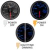 GlowShift Black 7 Color 300F Water Coolant Temperature Gauge Kit - Includes 1/8-27 NPT Electronic Sensor & Wiring - Multi-Color Display - Black Dial - Clear Lens - for Car & Truck - 2-1/16" 52mm