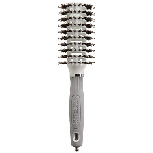 Olivia Garden Ceramic + Ion Turbo Vent Combo Hair Brush (ionic & 100% boar bristles) CITV-COMD (Medium 2 1/2")