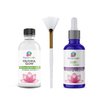 Planet Eden 40% Glycolic Acid Skin Chemical Peel Kit with Hyaluronic Acid and 2.5% Retinol Serum and Fan Brush