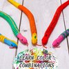 Gejoy 15 Pieces 12 Inch Halloween Wooden Snakes Unfinished Wooden Wiggly Snakes Jointed Flexible Wood Snake to Paint Blank Canvas Animal Model Crafts for Arts and Crafts Birthday Party Supplies