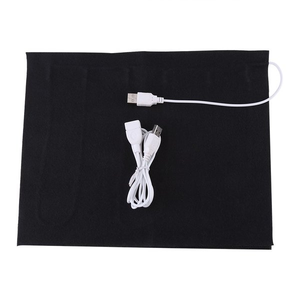 5V USB Electric Cloth Heater Pad Heating Element for Clothes Seat Pet Bed Warmer 35-50 Mat Pain Relief Therapy Washable