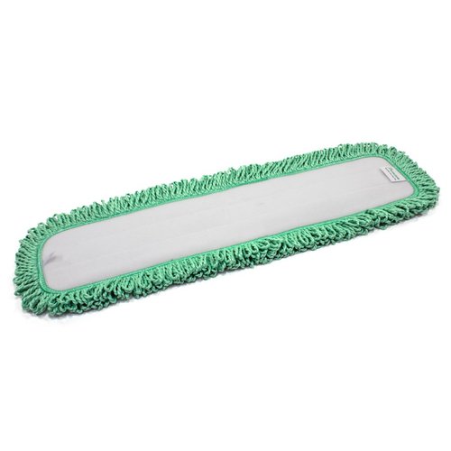 Real Clean 24 Inch Green Fringe Microfiber Dust Mop Pads (Pack of 2)