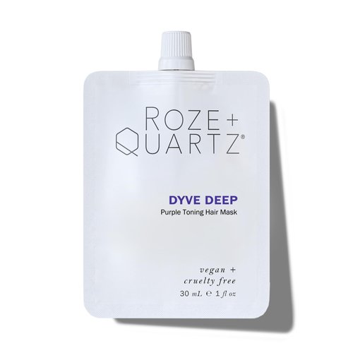 Roze + Quartz® Dyve Deep Hair Mask • Ultra Purple Toning Treatment for Blonde, Silver + Highlighted Hair (1oz)