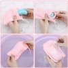 8 Pieces Soap Holder Bag Microfiber Soap Exfoliating Saver Bag Hanging Soap Saver Pouch Colorful Soft Soap Bags for Body Face Cleaning Supply, 4 Colors