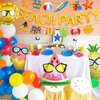JeVenis Beach Party Decoration Beach Pool Party Supplies Summer Sun Balloons Beach Party Backdrop Banner for Luau Hawaii Beach Pool Party