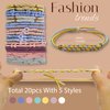 Hair Ties for Women Girls, 20 Pcs Boho Dual-Use Bracelets and Hair Tie for Thick Hair/Pony Tails, No Damage No Crease Elastics Hair Rubber Bands Ponytail Holders (Elegant)