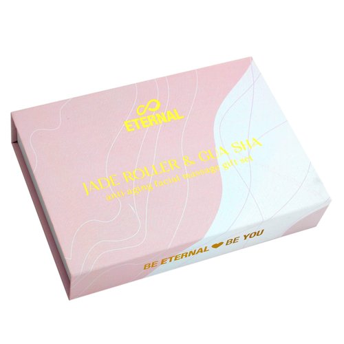 Eternal Rose Pink Jade Facial Roller Stick & Gua Sha Stone Rock Massager - Anti-Aging Facial Massage Set, Lifting, Sculpting, Toning and Jaw Massage Kit for Face Skin Care