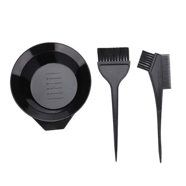 Hair Coloring Kit,Dyeing Perming Tools Mixing Bowl Hair Dye Brush and Tint Tool Kit Professional Salon Hair Coloring Dyeing Kit 3Pcs